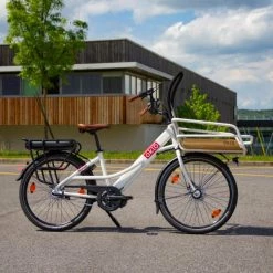 VÉLO CARGO COMPACT ÉLECTRIQUE - FAMILÉÖ 3 VITESSES BLANC -Vélos éLectriques Soldes velo cargo compact electrique famileo 3 vitesses blanc 3 600x600 1