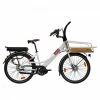 VÉLO CARGO COMPACT ÉLECTRIQUE - FAMILÉÖ 3 VITESSES BLANC