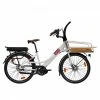 VÉLO CARGO COMPACT ÉLECTRIQUE - FAMILÉÖ 7 VITESSES BLANC
