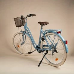 VELO DE VILLE ELOPS 520 CADRE BAS BLEU JEANS -Vélos éLectriques Soldes velo de ville elops 520 cadre bas bleu jeans 10 600x600 1