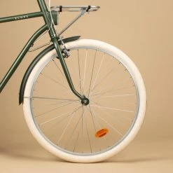 VELO DE VILLE ELOPS 520 CADRE HAUT KAKI -Vélos éLectriques Soldes velo de ville elops 520 cadre haut kaki 4 600x600 1