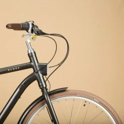 VELO DE VILLE ELOPS 900 CADRE HAUT ALUMINIUM NOIR -Vélos éLectriques Soldes velo de ville elops 900 cadre haut aluminium noir 8 600x600 1