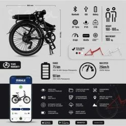 VÉLO DE VILLE PLIANT À ASSISTANCE ÉLECTRIQUE 24" - LEGEND SIENA 13AH NOIR -Vélos éLectriques Soldes velo de ville pliant a assistance electrique 24 legend siena 13ah noir 4 600x600 1