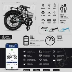 VÉLO ÉLECTRIQUE PLIANT 20" SMARTBIKE - LEGEND MONZA 14AH ARGENT -Vélos éLectriques Soldes velo electrique pliant 20 smartbike legend monza 14ah argent 4 600x600 1