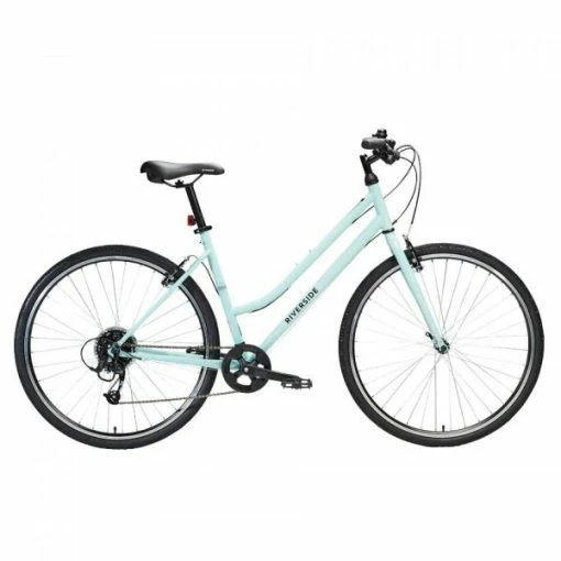 VELO TOUT CHEMIN RIVERSIDE 120 ENJAMBEMENT BAS VERT PASTEL -Vélos éLectriques Soldes velo tout chemin riverside 120 enjambement bas vert pastel 600x600 1