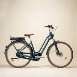 VÉLO VILLE ÉLECTRIQUE CONNECTÉ ELOPS 920 E CONNECT LF VERT FONCÉ -Vélos éLectriques Soldes velo ville electrique connecte elops 920 e connect lf vert fonce 11 600x600 1
