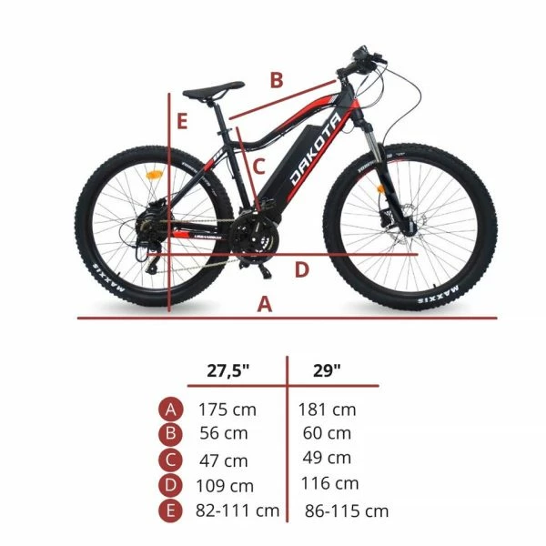 VÉLO VTT ÉLECTRIQUE DAKOTA ROUGE ALL MOUNTAIN 5 VÉLO VTT ÉLECTRIQUE DAKOTA ROUGE ALL MOUNTAIN – Image 5