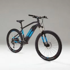 VÉLO VTT ÉLECTRIQUE E-ST 500 V2 NOIR BLEU 27,5" -Vélos éLectriques Soldes velo vtt electrique e st 500 v2 noir bleu 275 2 600x600 1
