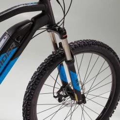 VÉLO VTT ÉLECTRIQUE E-ST 500 V2 NOIR BLEU 27,5" -Vélos éLectriques Soldes velo vtt electrique e st 500 v2 noir bleu 275 8 600x600 1